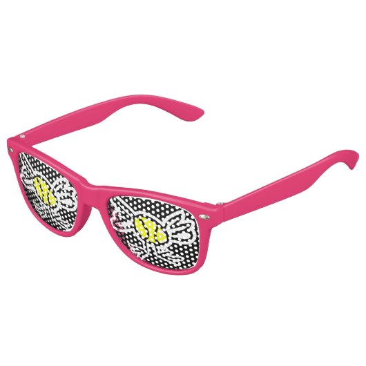 可愛いテニスのパーティーシェード女の子の誕生日パーティー キッズサングラス (アングル)