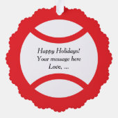 可愛いテニスクリスマスオーナメントカード(封筒つき) オーナメントカード (裏面)