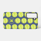 可愛いテニスボールパターンモノグラムの SAMSUNG GALAXYケース (裏面横)