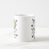 可愛いテニス愛テニス選手コーチファンスポーツ コーヒーマグカップ (中央)