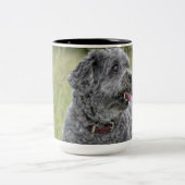 可愛いテリア犬 ツートーンマグカップ (中央)