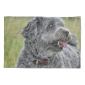 可愛いテリア犬 枕カバー (裏面)