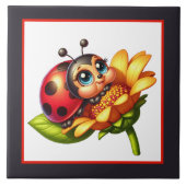 可愛いテンジウムシ愛好家の昆虫 タイル (正面)