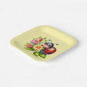 可愛いテンジウムシ愛好家の昆虫 ペーパープレート (傾斜あり)