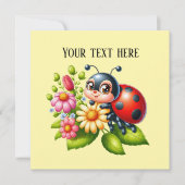 可愛いテンジウムシ愛好家の昆虫 招待状 (正面)