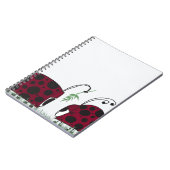 可愛いテントウムシとヤドリギ ノートブック (左側)