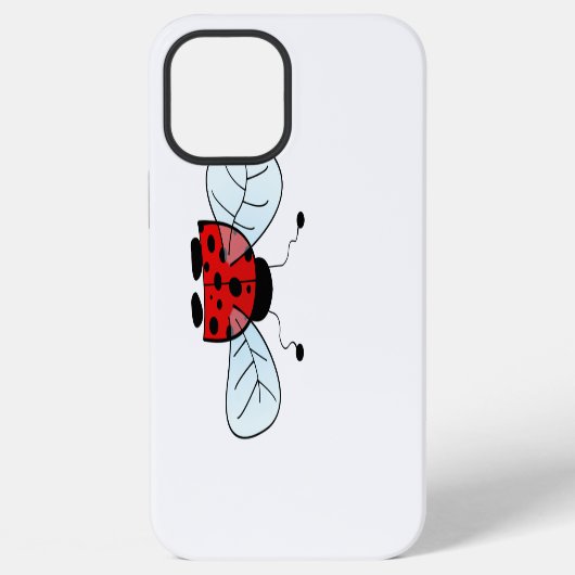 可愛いテントウムシのイラスト iPhoneケース (裏面)
