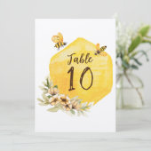 可愛いテーブル手頃の結婚番号へ 招待状 (スタンド正面)