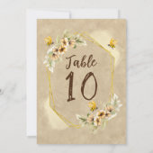 可愛いテーブル手頃の結婚番号へ 招待状 (裏面)