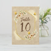 可愛いテーブル手頃の結婚番号へ 招待状 (スタンド正面)