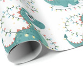 可愛いディノクリスマスライトキッズ&ボーイ ラッピングペーパー (ロールコーナー)