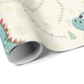 可愛いディノクリスマスライトボーイズ&キッズ ラッピングペーパー (ロールコーナー)