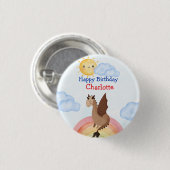 可愛いディノドラゴンボーイバースデーパーティー 缶バッジ (正面&裏面)