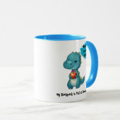 可愛いディーノバックパックステッ子供へカー マグカップ (正面右)