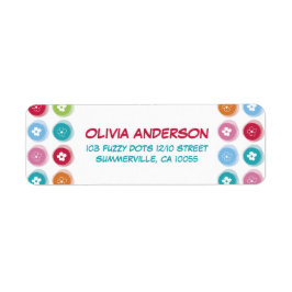 可愛いデイジーとファジーカラフルドットシックなアドレス ラベル