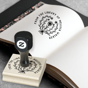 可愛いデイジーカスタムフローラ自分の文字を追加 ラバースタンプ