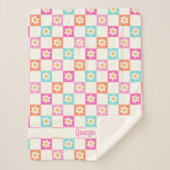 可愛いデイジーシンプルカラフル シェルパブランケット (正面)