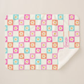 可愛いデイジーシンプルカラフル シェルパブランケット (正面(横))