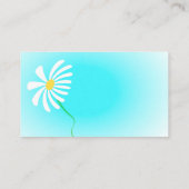 可愛いデイジーターコイズと白カスタム両面 名刺 (裏面)