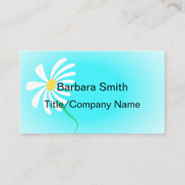 可愛いデイジーターコイズと白カスタム両面 名刺