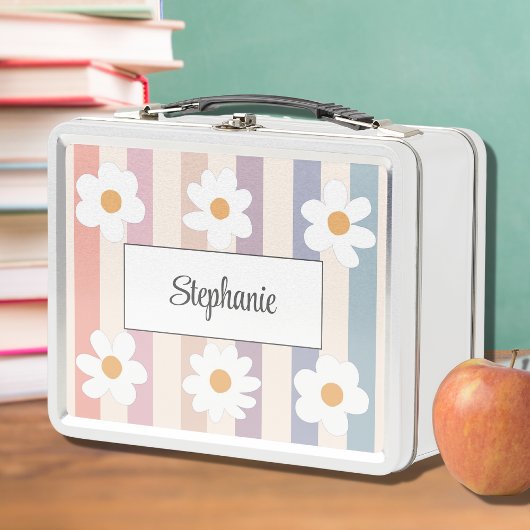 可愛いデイジーパタガーリーーン メタルランチボックス