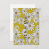 可愛いデイジーパターン(の模様が)あるありがとう ノートカード (正面/裏面)
