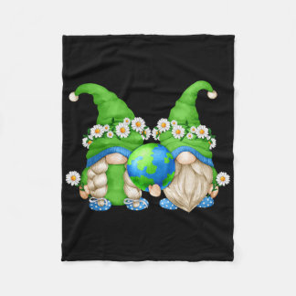 可愛いデイジーフラワーヒッパイカップルお母さんとパパEa フリースブランケット