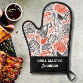 可愛いデイジーフローラルパターンあなたのカスタム文字を追加 鍋つかみ