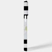 可愛いデイジーフローラ白黒ストライプ Case-Mate iPhoneケース (裏面 / 右)