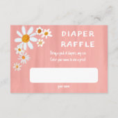 可愛いデイジーブーケ色彩の鮮やか手カスタムベビーシャワー エンクロージャーカード (裏面)