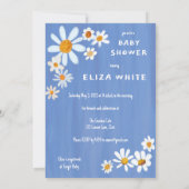 可愛いデイジーブーケ色彩の鮮やか手カスタムベビーシャワー 招待状 (裏面)