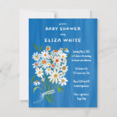 可愛いデイジーブーケ色彩の鮮やか手カスタムベビーシャワー 招待状 (裏面)