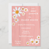 可愛いデイジーブーケ色彩の鮮やか手カスタムベビーシャワー 招待状 (裏面)
