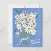 可愛いデイジーブーケ色彩の鮮やか手カスタムベビーシャワー 招待状 (正面)
