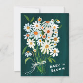 可愛いデイジーブーケ色彩の鮮やか手カスタムベビーシャワー 招待状 (正面)