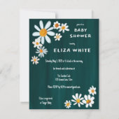 可愛いデイジーブーケ色彩の鮮やか手カスタムベビーシャワー 招待状 (裏面)