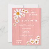 可愛いデイジーブーケ色彩の鮮やか手カスタムベビーシャワー 招待状 (裏面)