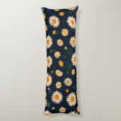 可愛いデイジー柄体クッション ボディピロー (裏面 (縦))