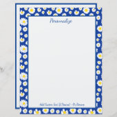 可愛いデイジー花花柄パーソナライズ (正面/裏面)