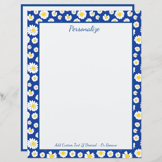 可愛いデイジー花花柄パーソナライズ (正面/裏面)