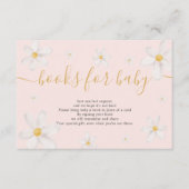 可愛いデイジー花金ゴールド水彩絵本ベビー エンクロージャーカード (正面)