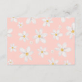 可愛いデイジー花金ゴールド水彩絵本ベビー エンクロージャーカード (裏面)