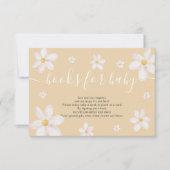 可愛いデイジー花金ゴールド水彩絵本ベビー 招待状 (正面)