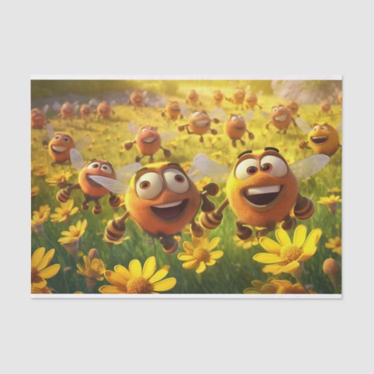 可愛いデカップキッズビー愛好家 薄葉紙 (正面)