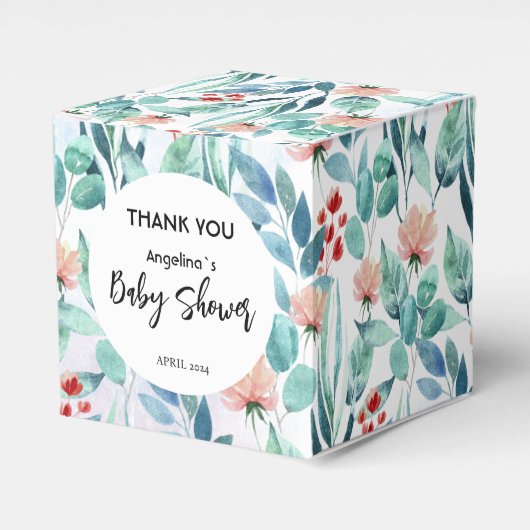 可愛いデザインの赤ちゃんシャワー用のFavy Box。 フェイバーボックス (正面サイド)