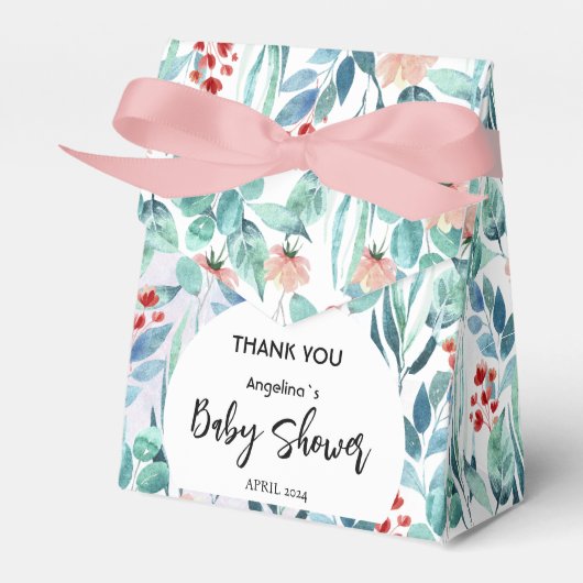 可愛いデザインの赤ちゃんシャワー用のFavy Box。 フェイバーボックス (正面サイド)