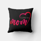 可愛いデザイン文字母の日に母を愛 クッション (裏面)