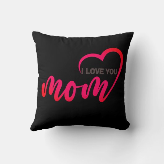 可愛いデザイン文字母の日に母を愛 クッション (裏面)