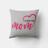 可愛いデザイン文字母の日のために私はあなたを愛する クッション (裏面)