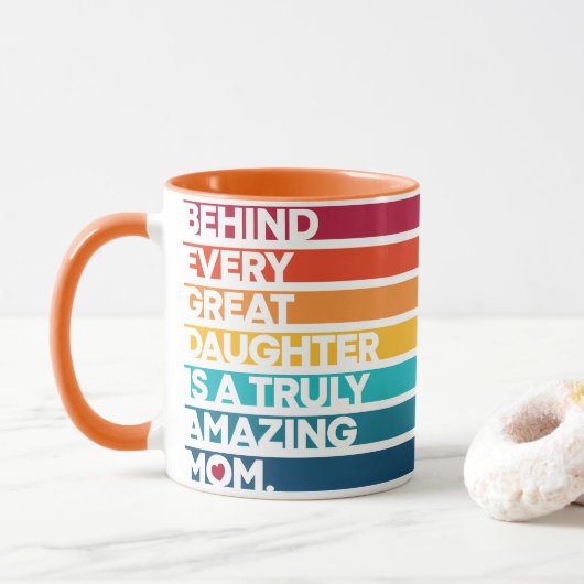 可愛いデザイン表現文字マザーデイ マグカップ (ドーナツ)